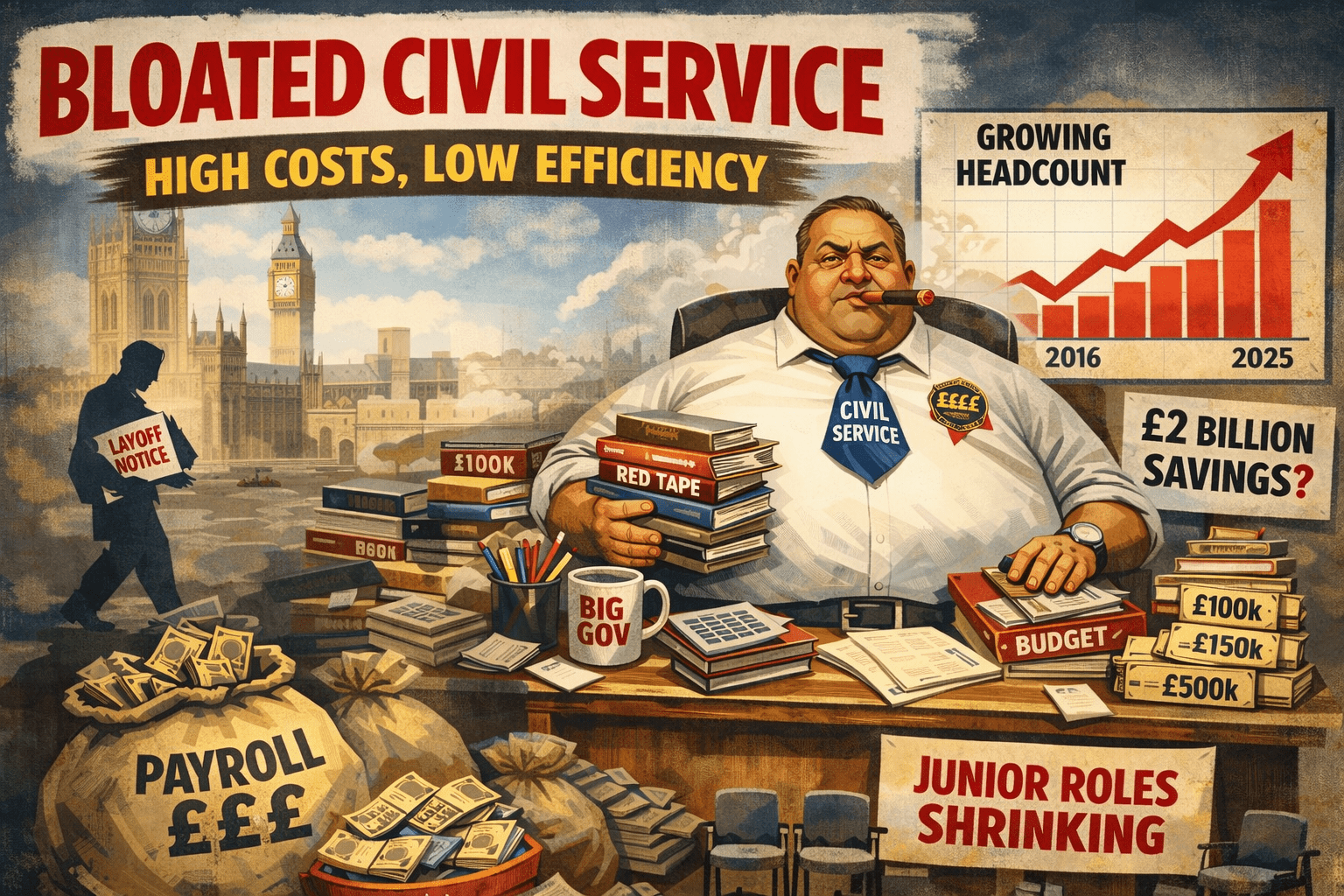 Britain&rsquo;s Civil Service Isn&rsquo;t Shrinking &mdash; It&rsquo;s Entrenching Itself