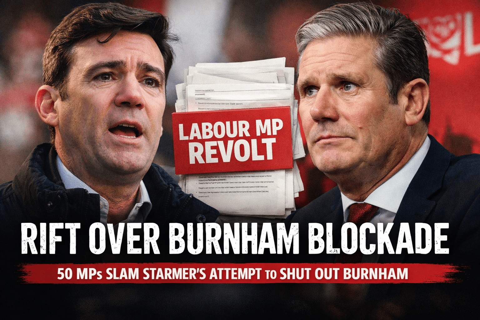 Nearly 50 Labour MPs have signed a letter objecting to Andy Burnham being blocked from standing in a forthcoming by-election,