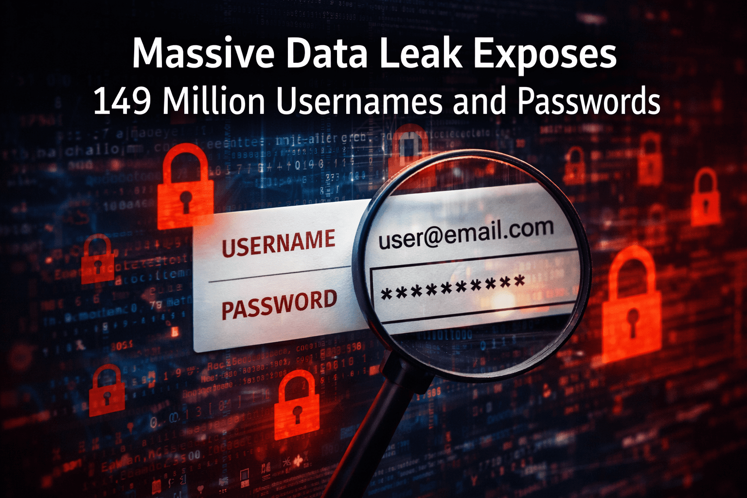 Massive Data Leak Exposes 149 Million Usernames and Passwords