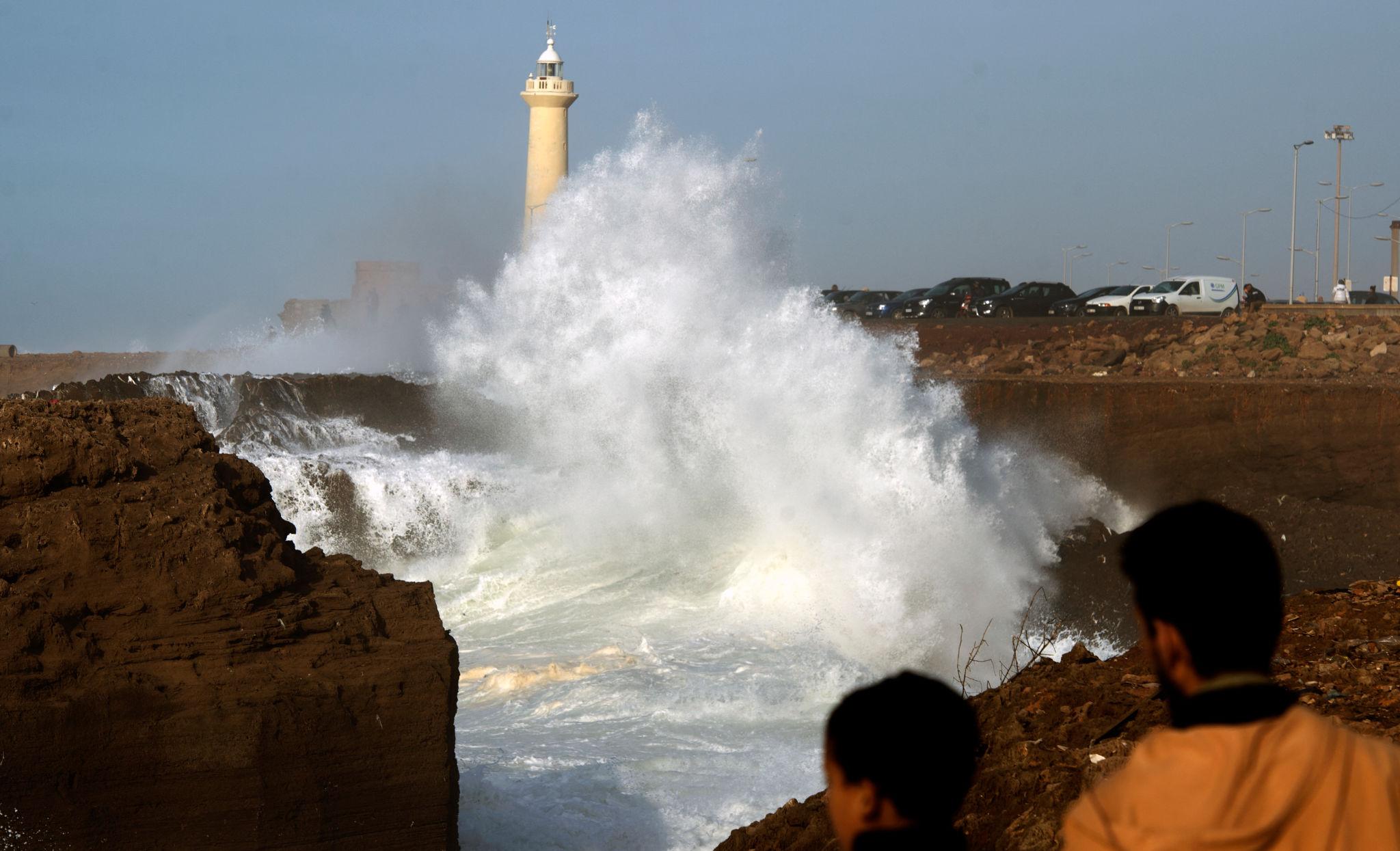 A seven-year-old girl from Blackburn is missing in Morocco after being swept into the sea by a large wave while sitting on rocks with her parents on a beach in Casablanca.